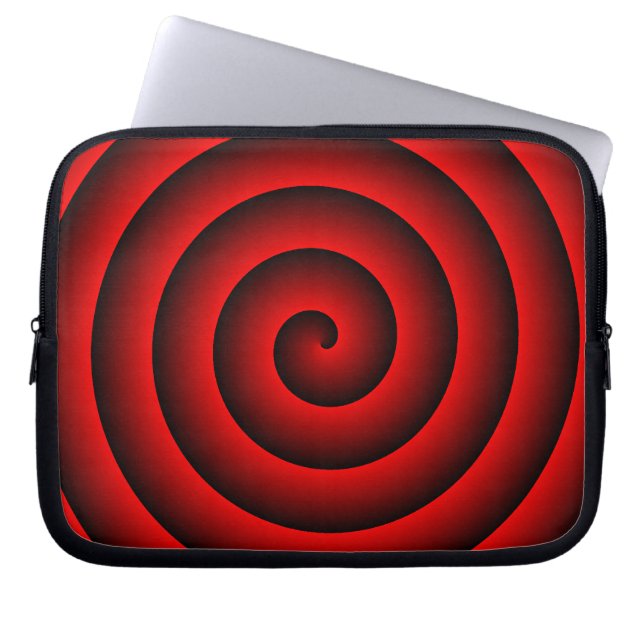 Protection Pour Ordinateur Portable Douille hypnotique rouge et noire d'ordinateur (Devant)