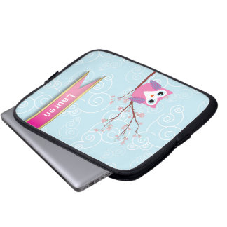 Protection Pour Ordinateur Portable Douille lunatique bleue Girly d'ordinateur