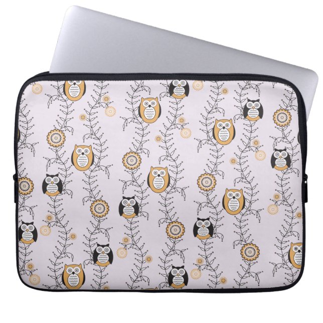 Protection Pour Ordinateur Portable Douille moderne d'ordinateur portable de hiboux (Devant)