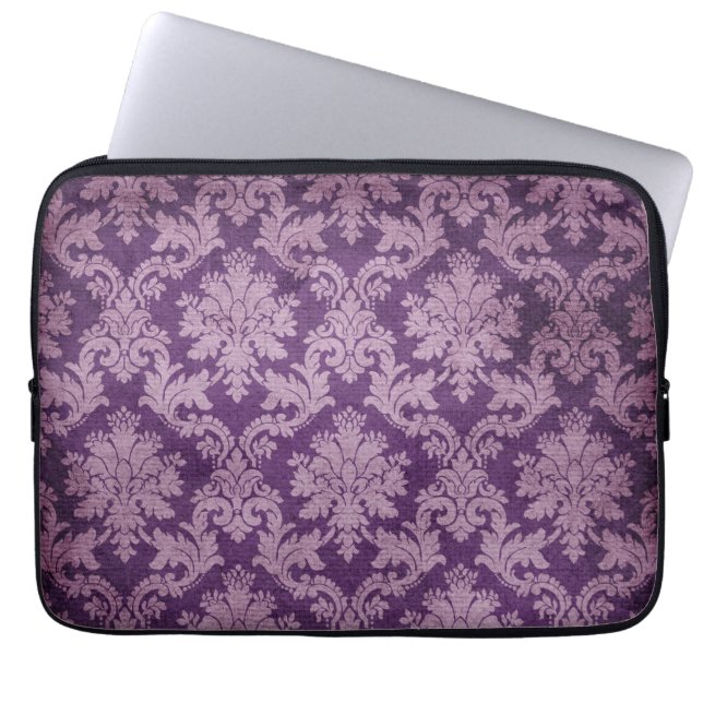Protection Pour Ordinateur Portable Douille pourpre à la mode et de mod de damassé (Devant)