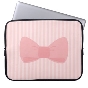 Protection Pour Ordinateur Portable Douille rose douce d'ordinateur portable d'arc