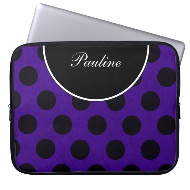 Protection Pour Ordinateur Portable Douilles pourpres de monogramme d'ordinateur (Devant)