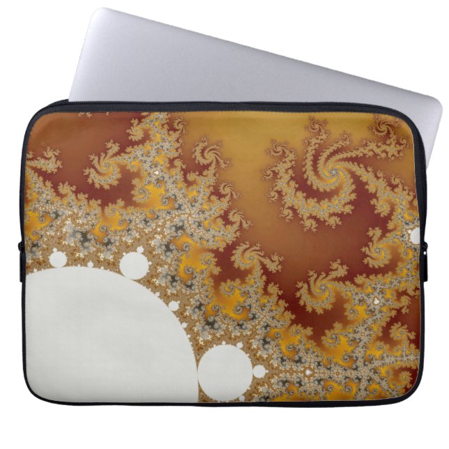 Protection Pour Ordinateur Portable Dragon blanc - art de fractale (Devant)