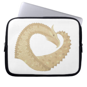 Protection Pour Ordinateur Portable Dragon de coeur de grès sur blanc