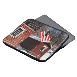 Protection Pour Ordinateur Portable Drapeau De Grange Rappels Patriotiques Tout Autour