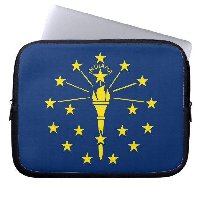 Protection Pour Ordinateur Portable Drapeau de l'état de l'Indiana (Devant)
