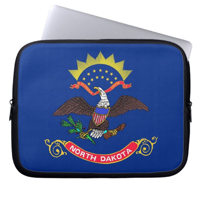 Protection Pour Ordinateur Portable Drapeau de l'État du Dakota du Nord (Devant)