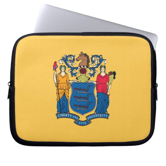 Protection Pour Ordinateur Portable Drapeau de l'État du New Jersey (Devant)