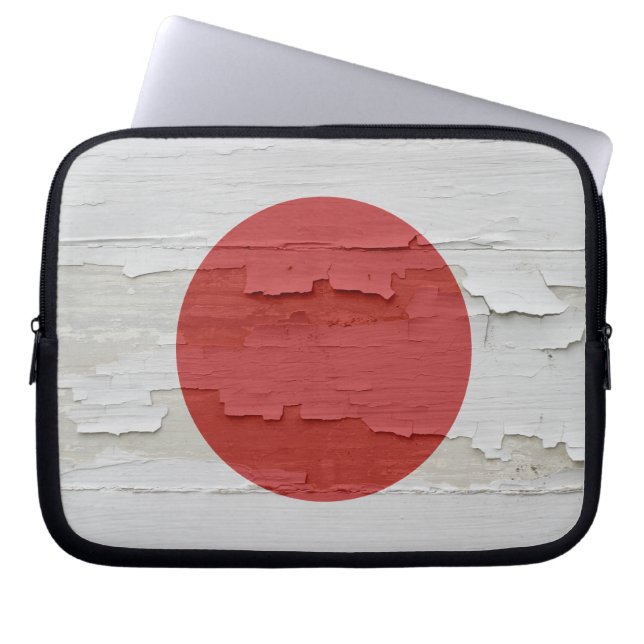 Protection Pour Ordinateur Portable Drapeau de peinture patinée du Japon (Devant)