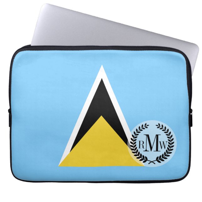Protection Pour Ordinateur Portable Drapeau de Sainte-Lucie (Devant)