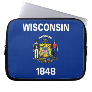 Protection Pour Ordinateur Portable Drapeau Wisconsin Drapeau Portable