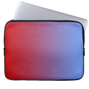 Protection Pour Ordinateur Portable Effacement rouge aux couleurs bleues, conception