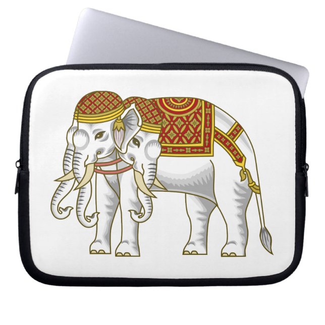 Protection Pour Ordinateur Portable Elephant blanc thaïlandais Erawan (Devant)