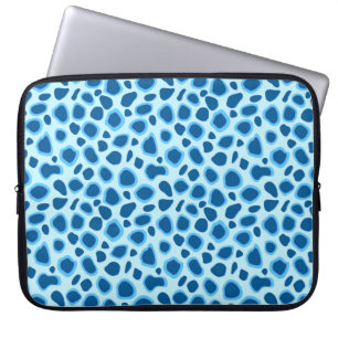 Protection Pour Ordinateur Portable Empreinte de léopard - Cobalt foncé et bleu ciel