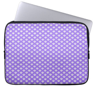 Protection Pour Ordinateur Portable Empreintes de pattes sur le pourpre