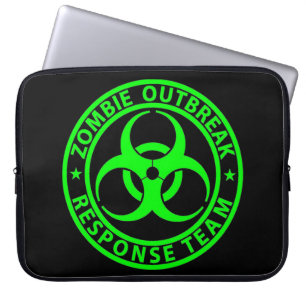 Protection Pour Ordinateur Portable Équipe de réponse à une épidémie de zombies vert n