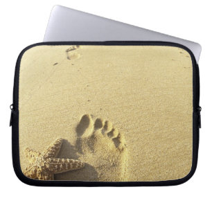 Protection Pour Ordinateur Portable États-Unis, Hawaï, Maui, Makena Beach, Empreinte e