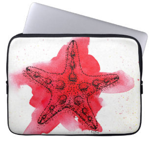 Protection Pour Ordinateur Portable Étoiles de mer d'aquarelle