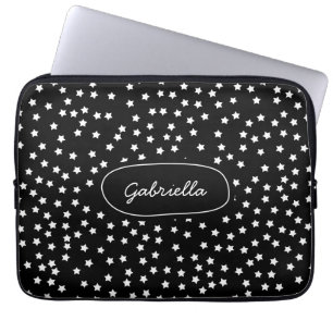 Protection Pour Ordinateur Portable Étoiles noires et blanches