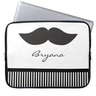Protection Pour Ordinateur Portable Étui pour ordinateur portable Moustache rayures no