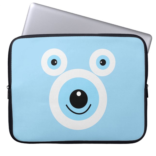 Protection Pour Ordinateur Portable Fantaisie face d'ours blanc (Devant)