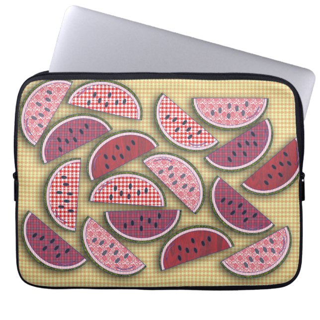 Protection Pour Ordinateur Portable Farm Fresh Watermelons Art Motif (Devant)