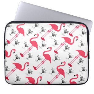 Protection Pour Ordinateur Portable Flamant rose et palmier roses