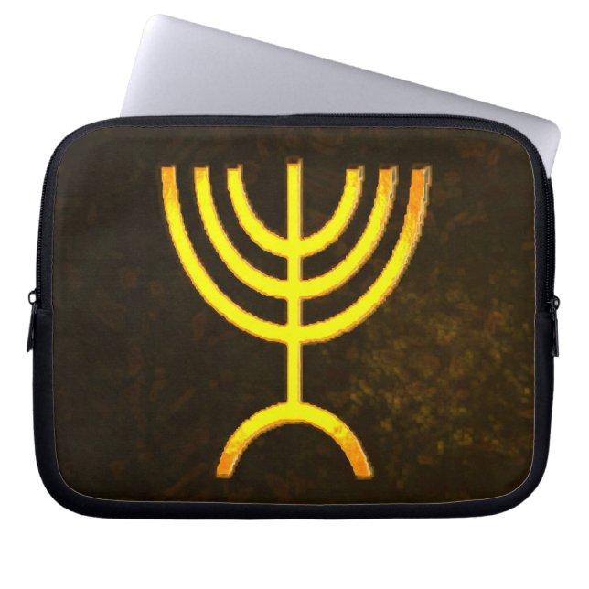 Protection Pour Ordinateur Portable Flamme de Menorah (Devant)