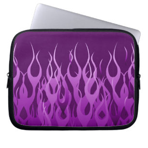 Protection Pour Ordinateur Portable Flammes de course violet cool élégant