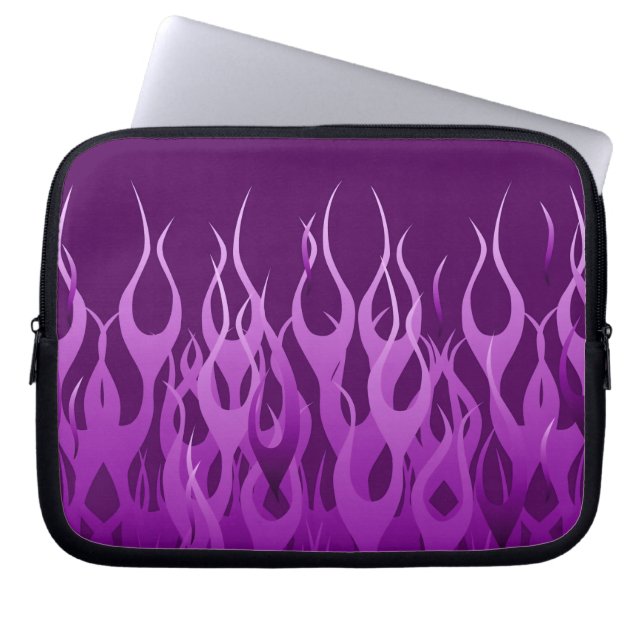 Protection Pour Ordinateur Portable Flammes de course violet cool élégant (Devant)