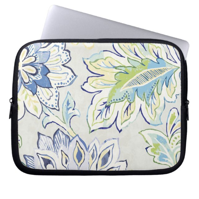 Protection Pour Ordinateur Portable Fleur bleue de Bohème (Devant)