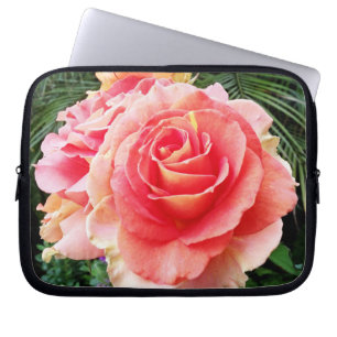 Protection Pour Ordinateur Portable Fleur rose douce gros plan photo moderne audacieux