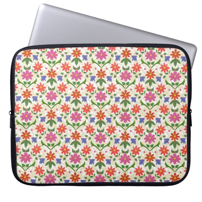Protection Pour Ordinateur Portable Fleurs et Pois chic sur la passoire d'ordinateur p (Devant)