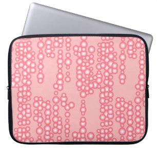 Protection Pour Ordinateur Portable Flux de bulles, corail rose