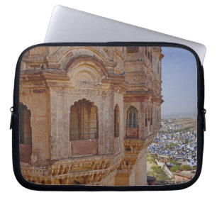 Protection Pour Ordinateur Portable Fort de Mehrangarh dominant Jodhpur, Le Bleu