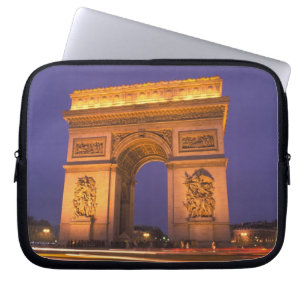 Protection Pour Ordinateur Portable France, Paris, Arc de Triomphe au crépuscule.