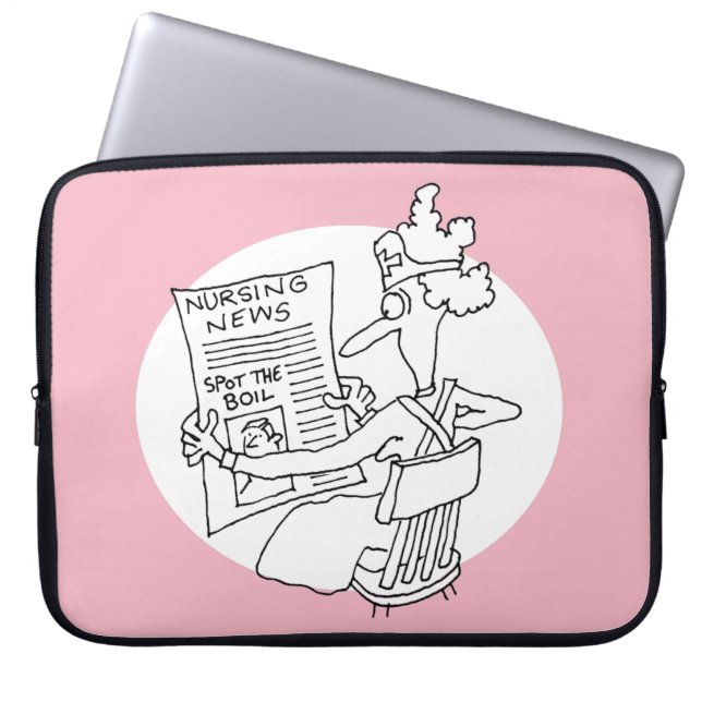 Protection Pour Ordinateur Portable Funny Hospital Nurse Reading Journal Concours (Devant)