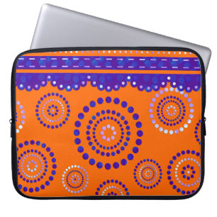 Protection Pour Ordinateur Portable Garland ARTdeco violet bleu + votre couleur de dos