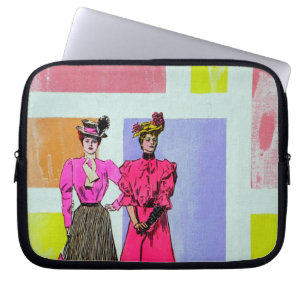 Protection Pour Ordinateur Portable Gibson Girls in a Mondrian Motif