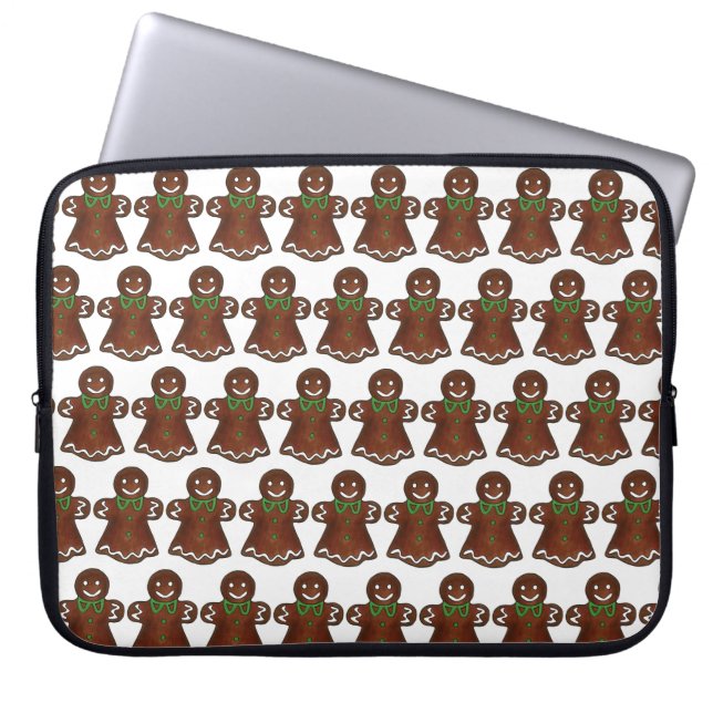 Protection Pour Ordinateur Portable Gingerbread Lady Femme Noël Holiday Cookie (Devant)