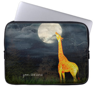 Protection Pour Ordinateur Portable Giraffe et Lune   Manches d'ordinateur portable en