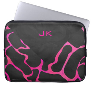 Protection Pour Ordinateur Portable Giraffe rose chaude et noire