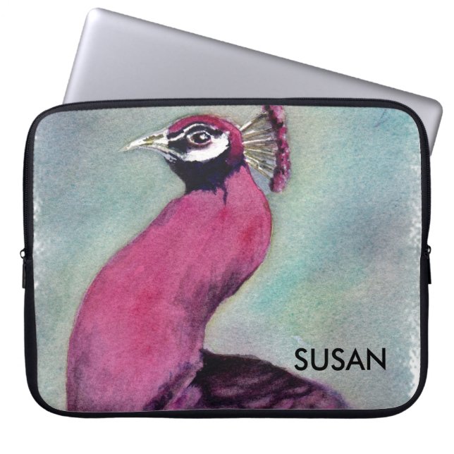PROTECTION POUR ORDINATEUR PORTABLE GORGEANT PEACOCK ROSE (Devant)