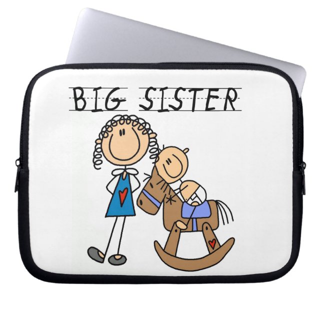Protection Pour Ordinateur Portable Grande Soeur Avec Bébé Frère Cadeaux (Devant)