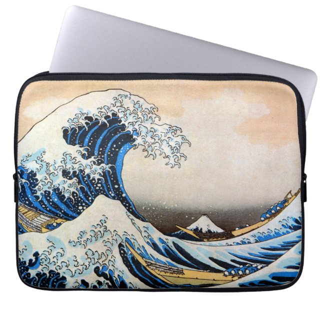 Protection Pour Ordinateur Portable Grande vague, Hokusai, Ukiyo-e (Devant)
