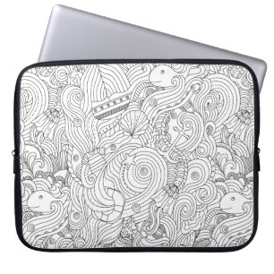 Protection Pour Ordinateur Portable Griffonnage nautique