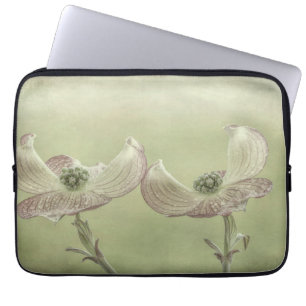 Protection Pour Ordinateur Portable Gros plan sur les fleurs de Cornouiller rose Sea
