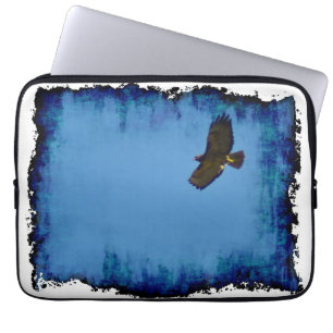 Protection Pour Ordinateur Portable Grungy Red Tail Hawk Soaring