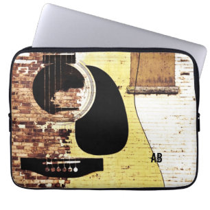 Protection Pour Ordinateur Portable guitare acoustique sur le collage de brique