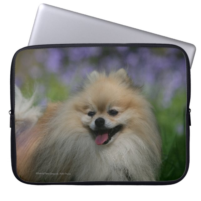 Protection Pour Ordinateur Portable Halètement de Pomeranian (Devant)